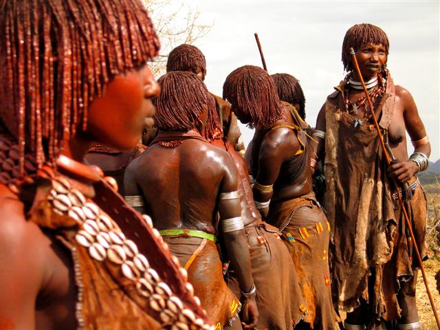 Ethiopian women from Hamer tribe